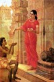 Ravi Varma dame faisant l’aumône au Temple